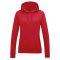 Just Hoods Női kapucnis pulóver bolyhozott belsővel AWJH001F, Fire Red-XL