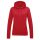 Just Hoods Női kapucnis pulóver bolyhozott belsővel AWJH001F, Fire Red-XS