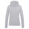 Just Hoods Női kapucnis pulóver bolyhozott belsővel AWJH001F, Heather Grey-XS