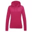 Just Hoods Női kapucnis pulóver bolyhozott belsővel AWJH001F, Hot Pink-2XL