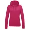 Just Hoods Női kapucnis pulóver bolyhozott belsővel AWJH001F, Hot Pink-M