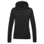 Just Hoods Női kapucnis pulóver bolyhozott belsővel AWJH001F, Jet Black-XL