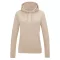 Just Hoods Női kapucnis pulóver bolyhozott belsővel AWJH001F, Nude-2XL