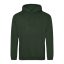 Just Hoods Uniszex laza szabású kapucnis pulóver AWJH001, Forest Green-M