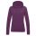 Just Hoods Női kapucnis pulóver bolyhozott belsővel AWJH001F, Plum-XS