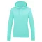 Just Hoods Női kapucnis pulóver bolyhozott belsővel AWJH001F, Peppermint-L