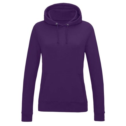 Just Hoods Női kapucnis pulóver bolyhozott belsővel AWJH001F, Purple-L