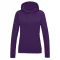 Just Hoods Női kapucnis pulóver bolyhozott belsővel AWJH001F, Purple-S