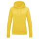 Just Hoods Női kapucnis pulóver bolyhozott belsővel AWJH001F, Sun Yellow-XS