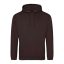 Just Hoods Uniszex laza szabású kapucnis pulóver AWJH001, Hot Chocolate-L