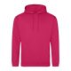 Just Hoods Uniszex laza szabású kapucnis pulóver AWJH001, Hot Pink-XL