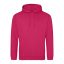 Just Hoods Uniszex laza szabású kapucnis pulóver AWJH001, Hot Pink-XS