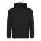 Just Hoods Uniszex laza szabású kapucnis pulóver AWJH001, Jet Black-S