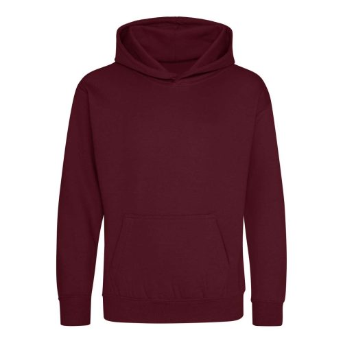 Just Hoods Gyerek kapucnis pulóver AWJH001J, Burgundy-1/2