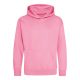 Just Hoods Gyerek kapucnis pulóver AWJH001J, Candyfloss Pink-1/2
