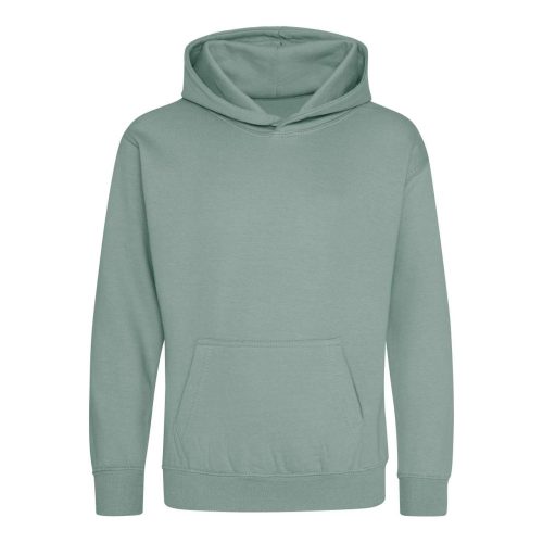 Just Hoods Gyerek kapucnis pulóver AWJH001J, Dusty Green-1/2
