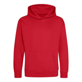 Just Hoods Gyerek kapucnis pulóver AWJH001J, Fire Red-5/6