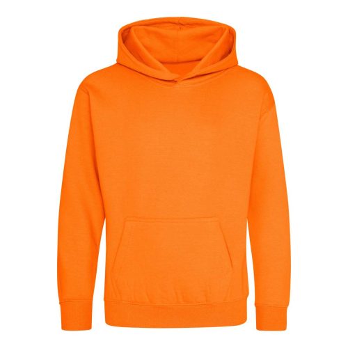 Just Hoods Gyerek kapucnis pulóver AWJH001J, Orange Crush-1/2