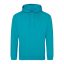 Just Hoods Uniszex laza szabású kapucnis pulóver AWJH001, Lagoon Blue-S