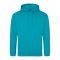 Just Hoods Uniszex laza szabású kapucnis pulóver AWJH001, Lagoon Blue-XL