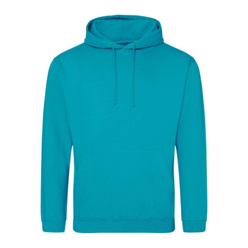 Just Hoods Uniszex laza szabású kapucnis pulóver AWJH001, Lagoon Blue-XS