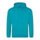 Just Hoods Uniszex laza szabású kapucnis pulóver AWJH001, Lagoon Blue-XS