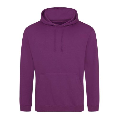 Just Hoods Uniszex laza szabású kapucnis pulóver AWJH001, Magenta Magic-XS