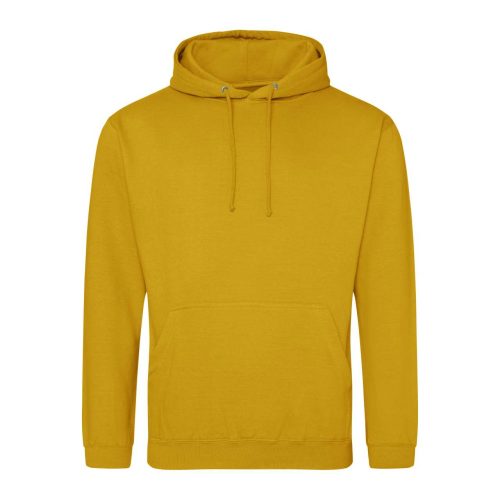 Just Hoods Uniszex laza szabású kapucnis pulóver AWJH001, Mustard-XS