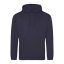Just Hoods Uniszex laza szabású kapucnis pulóver AWJH001, Navy Smoke-M