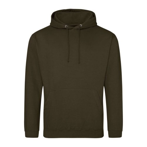 Just Hoods Uniszex laza szabású kapucnis pulóver AWJH001, Olive Green-XS