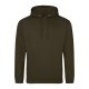 Just Hoods Uniszex laza szabású kapucnis pulóver AWJH001, Olive Green-XS