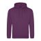 Just Hoods Uniszex laza szabású kapucnis pulóver AWJH001, Plum-3XL