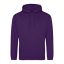 Just Hoods Uniszex laza szabású kapucnis pulóver AWJH001, Purple-5XL