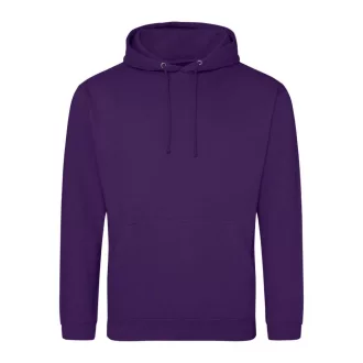   Just Hoods Uniszex laza szabású kapucnis pulóver AWJH001, Purple-XS