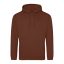 Just Hoods Uniszex laza szabású kapucnis pulóver AWJH001, Red Rust-M
