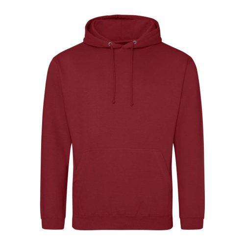 Just Hoods Uniszex laza szabású kapucnis pulóver AWJH001, Red Hot Chilli-XS