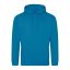 Just Hoods Uniszex laza szabású kapucnis pulóver AWJH001, Sapphire Blue-L