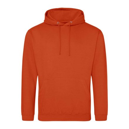 Just Hoods Uniszex laza szabású kapucnis pulóver AWJH001, Sunset Orange-L