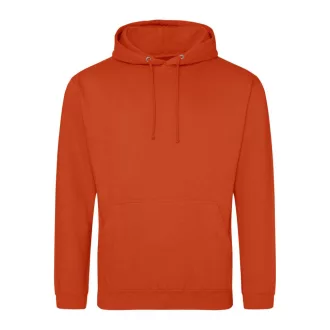   Just Hoods Uniszex laza szabású kapucnis pulóver AWJH001, Sunset Orange-XS