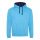 Just Hoods Uniszex kapucnis pulóver  kontrasztos színű kapucni béléssel AWJH003, Hawaiian Blue/Oxford Navy-2XL