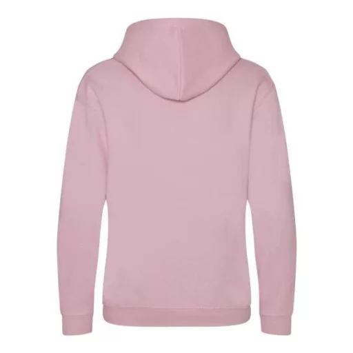 Just Hoods Gyerek kapucnis pulóver  kontrasztos színű kapucni béléssel AWJH003J, Baby Pink/Arctic White-7/8