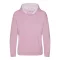 Just Hoods Gyerek kapucnis pulóver  kontrasztos színű kapucni béléssel AWJH003J, Baby Pink/Arctic White-9/11