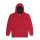 Just Hoods Gyerek kapucnis pulóver kontrasztos színű kapucni béléssel AWJH003J, Fire Red/Jet Black-7/8
