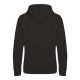 Just Hoods Gyerek kapucnis pulóver  kontrasztos színű kapucni béléssel AWJH003J, Jet Black/Fire Red-5/6
