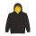 Just Hoods Gyerek kapucnis pulóver kontrasztos színű kapucni béléssel AWJH003J, Jet Black/Gold-9/11