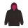 Just Hoods Gyerek kapucnis pulóver kontrasztos színű kapucni béléssel AWJH003J, Jet Black/Hot Pink-9/11