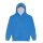 Just Hoods Gyerek kapucnis pulóver kontrasztos színű kapucni béléssel AWJH003J, Sapphire Blue/Heather Grey-7/8