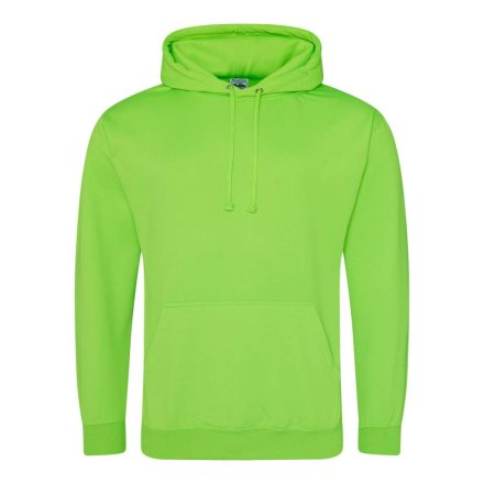 Just Hoods  élénk színű unisex kapucnis pulóver AWJH004, Electric Green-2XL
