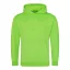Just Hoods  élénk színű unisex kapucnis pulóver AWJH004, Electric Green-M