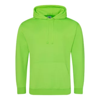   Just Hoods  élénk színű unisex kapucnis pulóver AWJH004, Electric Green-S